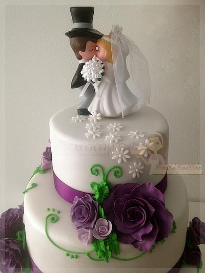 my first wedding cake - Cake by Tammys  Cupcakes