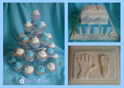 Hand and Foot Christening - Cake by SugarMagicCakes (Christine)