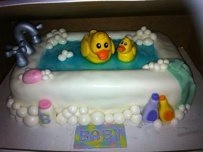 Rubber Ducky Baby Shower Cake - Cake by Jenn