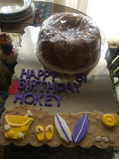 Beach Birthday Cake  - Cake by Kim's Cakery