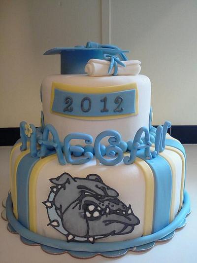 Bulldog Graduation - Cake by steph4