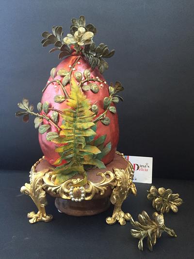 Gold Easter egg - Cake by Dinadiab