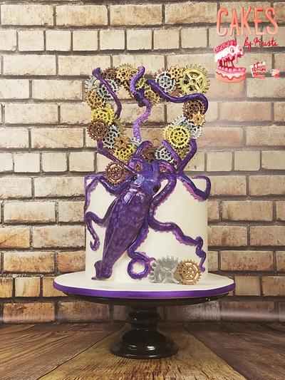 Giant Squid Takeover - Cake by Cakes By Kristi