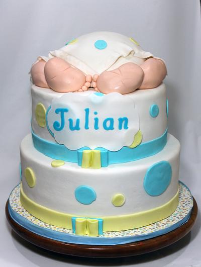 Baby shower cake with bum. - Cake by Cakes by Christy G