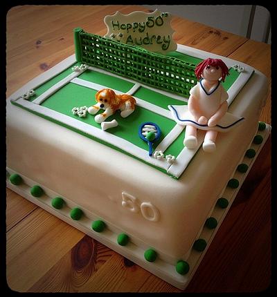 50th Birthday Tennis Cake - Cake by Jaclyn Campbell