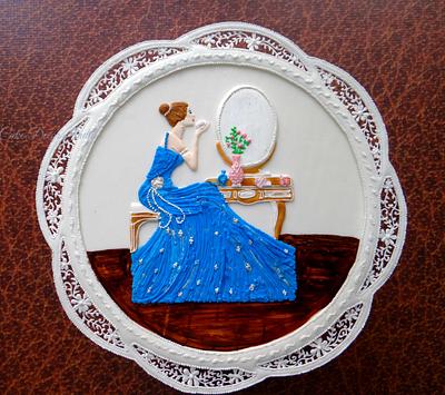 Lady in Royal icing - Cake by Prachi Dhabaldeb