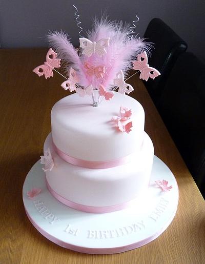 Pink Butterfly cake - Cake by Sharon Todd
