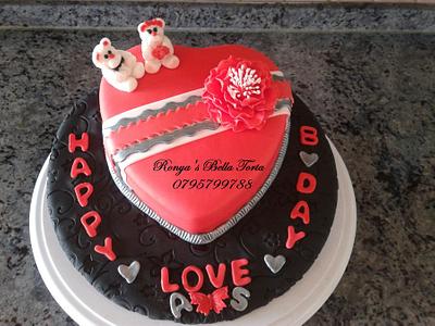 Sweet heart birthday cake - Cake by ronya's bella torta