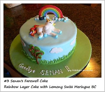 Rainbow cake with a unicorn - Cake by Linda Kurniawan