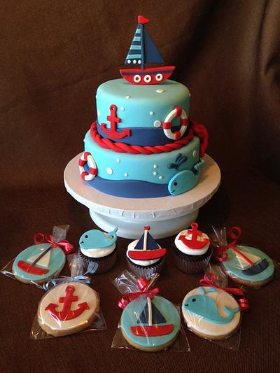 Baby Shower - Sailor inspired... - Cake by Diana