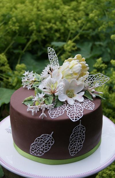 Green flowers - Cake by Katarzynka
