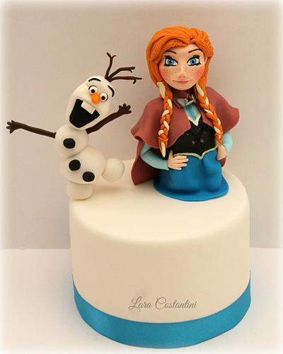 Anna and Olaf - Frozen!!! - Cake by Lara Costantini