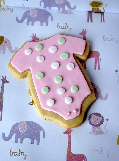Onesie cookies for Baby Shower - Cake by Bridgette