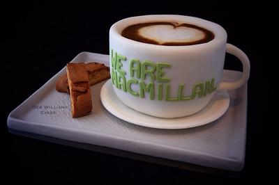 Coffee cup on a tray - Cake by Deb Williams Cakes