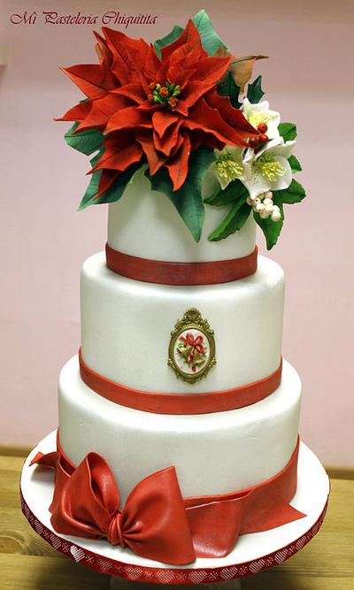 Christmas cake with poinsettia - Cake by Svetlana Stoycheva