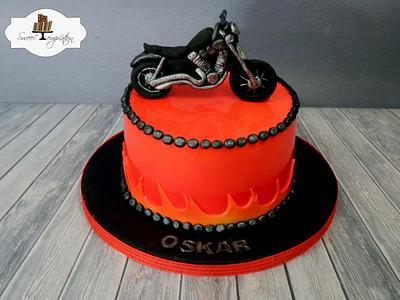 Motorbike Cake - Cake by Urszula Landowska