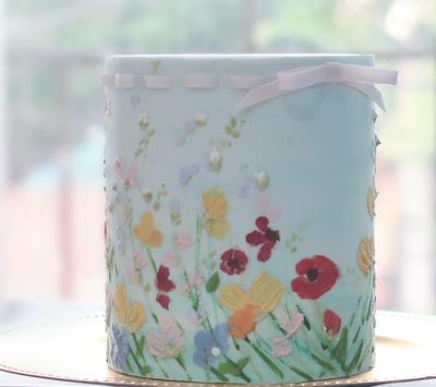 Easy Spring Palette Painting - Spring - Cake by Jackie Florendo