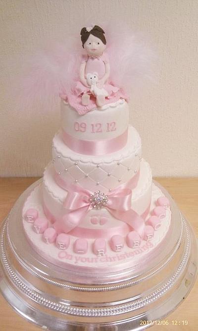 Baby's Christening cake - Cake by thecakeproject