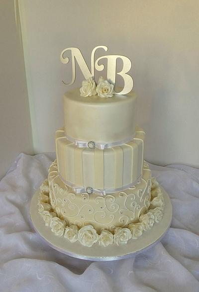 Shades of beige wedding cake - Cake by Probst Willi Bakery Cakes