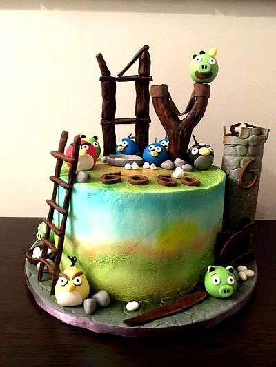 angry birds cake - Cake by Geri