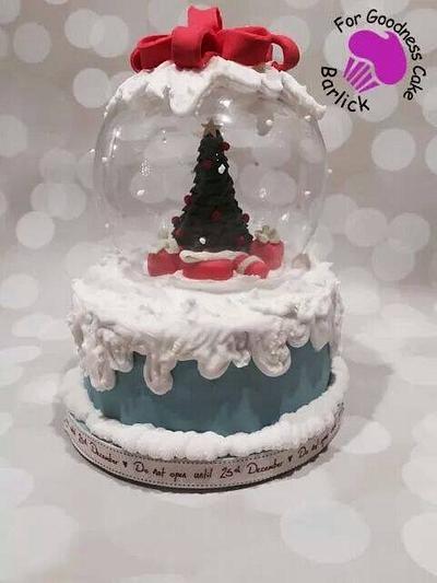Christmas tree snow globe  - Cake by For goodness cake barlick 