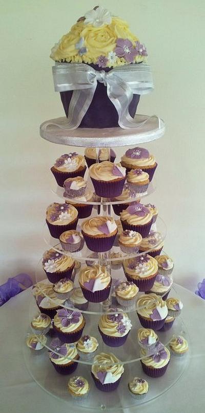 Wedding Cupcake Tower - Cake by Sarah Poole