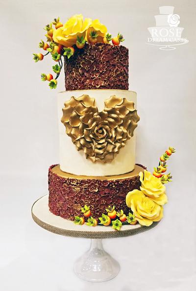 Autumn Wedding Cake - Cake by Rose Dream Cakes