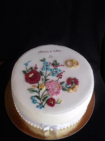 Hungarian embroidery cake - Cake by Anfema