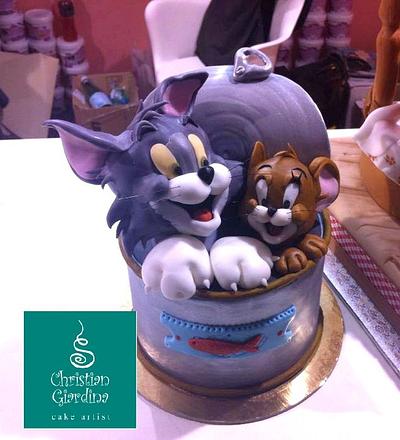 "Tom and Jerry poppin' out" - Cake by Christian Giardina