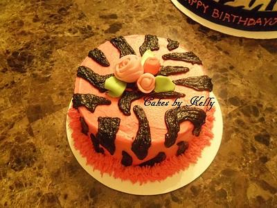 Zebra Smash cake  - Cake by Kelly Neff,  Cakes by Kelly 