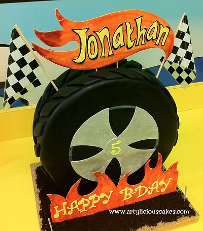 "Hot Wheels" themed birthday cake - Cake by iriene wang