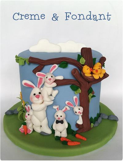 Easter  Bunny-family - Cake by Creme & Fondant