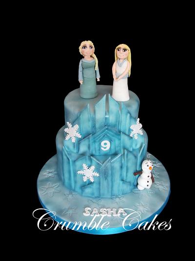 Frozen Cake with Figures - Cake by CrumbleCakes