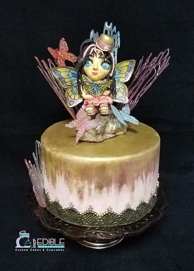 "Pink Fairy" The Butterfly Project Collaboration - Cake by incrEdibleAddiction