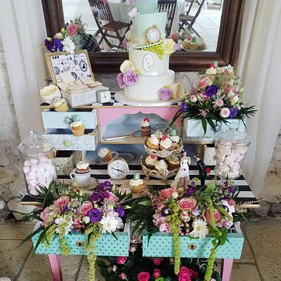 wedding candy bar Alice aux pays des merveilles - Cake by juliette cake design