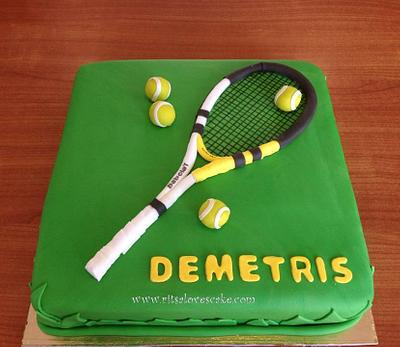 Tennis Racket cake - Cake by Ritsa Demetriadou