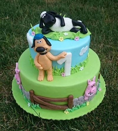 Shaun The Sheep Cake - Cake by AndyCake