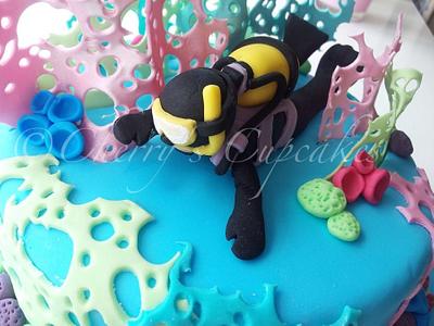 Scuba Diver Cake - Cake by Cherry's Cupcakes