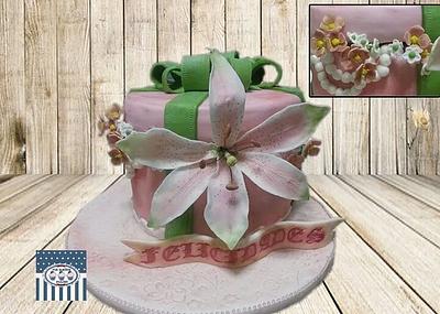 flowers box - Cake by vanesa arias