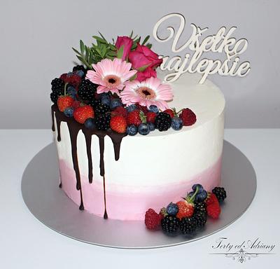 ... birthday cake with meringue cream ... - Cake by Adriana12