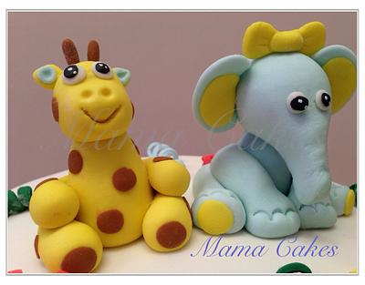 Elephant & Giraffe Theme - Cake by Mama Cakes ph