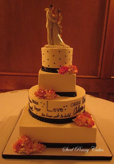 'Love Words' wedding cake - Cake by Steel Penny Cakes, Elysia Smith