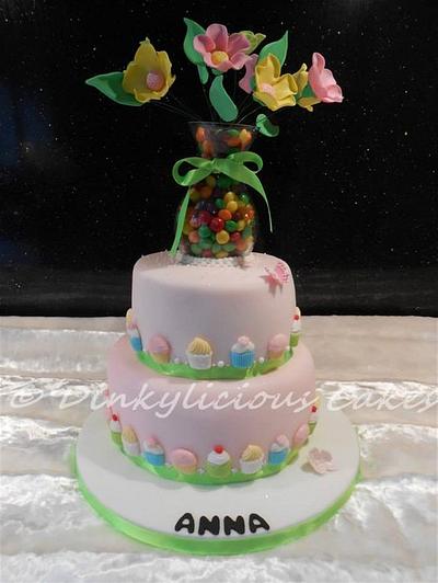 2 tier cupcake cake. - Cake by Dinkylicious Cakes