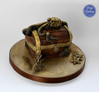 Sugar Pirate Collaboration - Steampunk Chest - Cake by Daisy cakes by Sarah