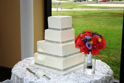 Elegant, bling wedding! - Cake by Kristi's Cakery