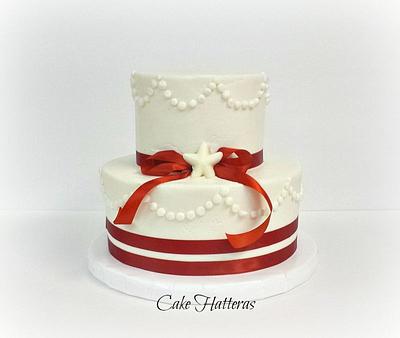 Rust and White Wedding Cake - Cake by Donna Tokazowski- Cake Hatteras, Martinsburg WV