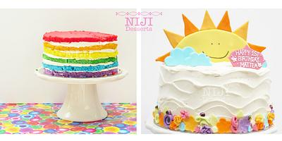 Sunny Rainbow Cake - Cake by nijidesserts