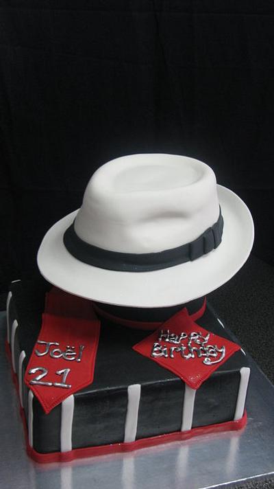 50's inspired fedora hat cake - Cake by Cakes Inspired by me