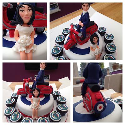 Vespa wedding cake  - Cake by The Cake Artist Mk 