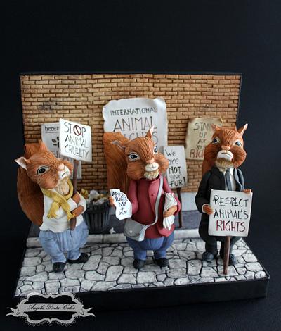 Stand up for your rights!-Animal Rights Collaboration- - Cake by Angela Penta